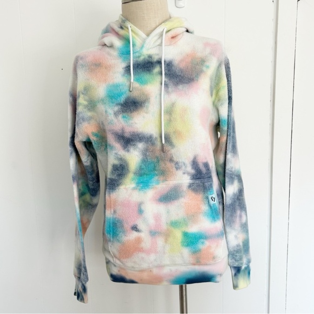 Feat Clothing Blanket Blend Hoodie‎ Sweatshirt in Pastel Pebble Tie Dye Unisex S